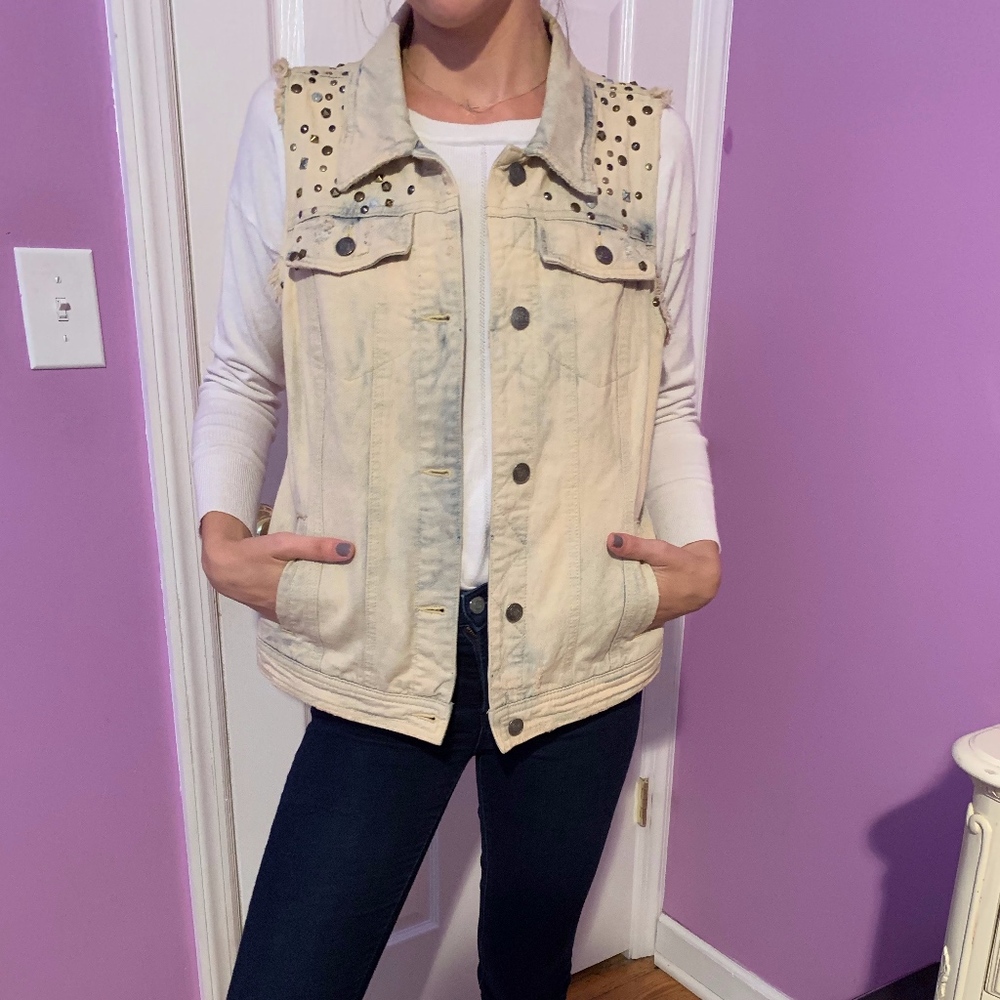 Free People Vintage Studded Vest